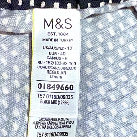 M&S Marks Spencer Pants Womens 12R Joggers Harem High Rise Elastic Waist Y2K - Picture 15 of 15